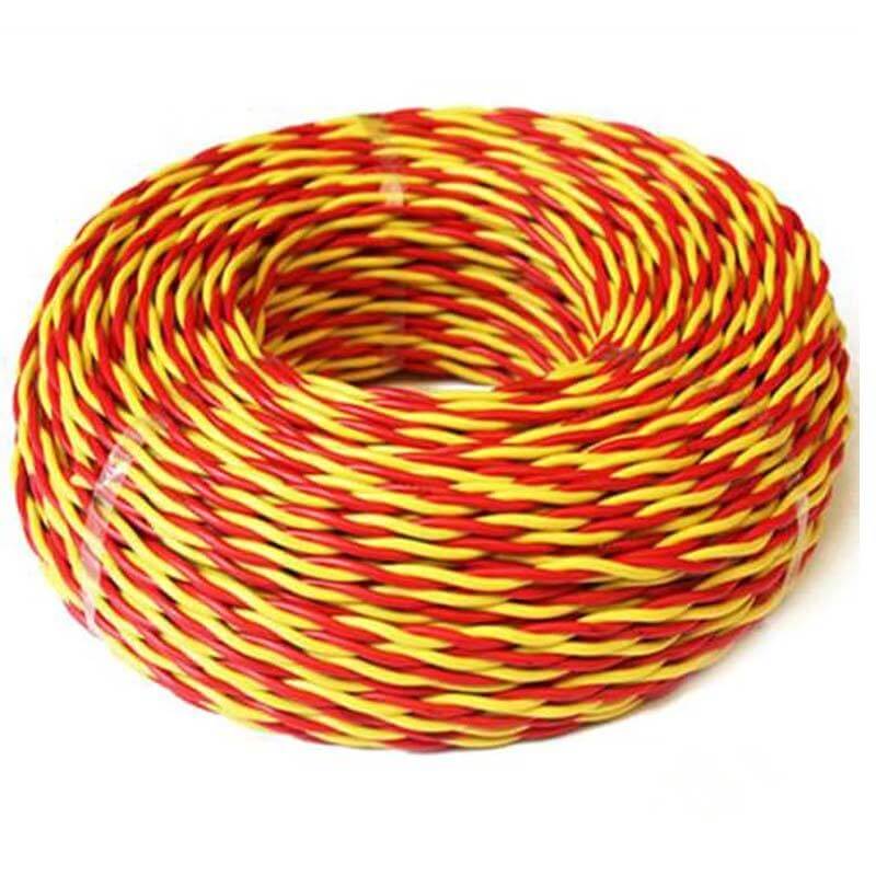 China 2 core 0.5mm Pair Twisted RVS 2X0.5 Fire resistant PVC Insulated Flexible Wire Cables Price