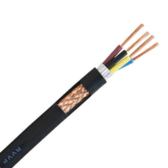 300/500v 0.75mm2 Multicore Flexible Copper Wire Mesh Shielded PVC Insulated PVC Sheathed 0.75 Sq Mm Screened Flexible Cables