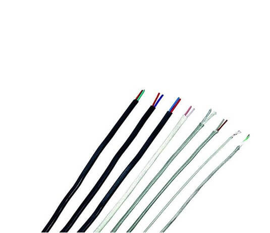  2x12x0.3mm J Type Multi Stranded 2x7x0.3mmTinned Copper Mesh Shielded Thermocouple Extension Lead Compernsating Wire