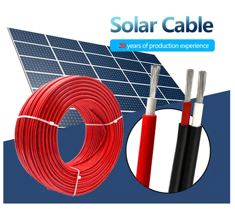 China 24volts 4mm2 Tinned Copper Conductor Flexible Solar Panel Wire 4mm DC Pv Flexible Solar Cable Price