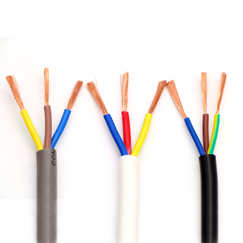 China Low Voltage 3*1mm Flexible Wire 4 Core 3 Core 1.5mm 2.5mm PVC Insulated PVC Sheathed Multi-core Flexible Cable
