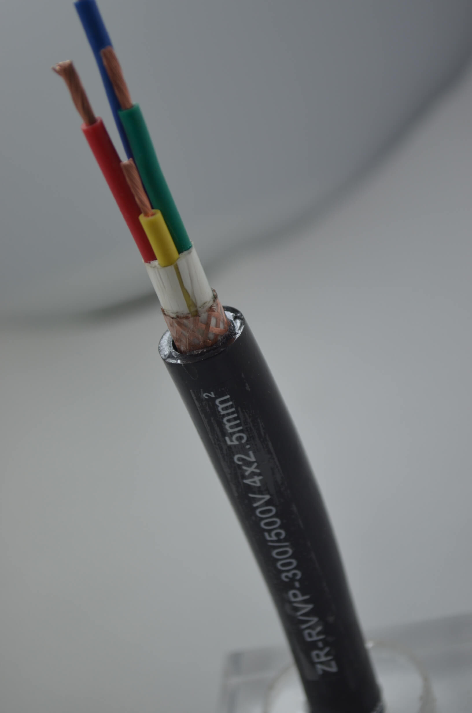 300/500v 4 core 0.5mm 0.75mm 1.5mm 2.5mm Flexible RVVP Shielded PVC Insulated Multi-core Copper Conductor Wire Braided Screened Flexible Wire Cable